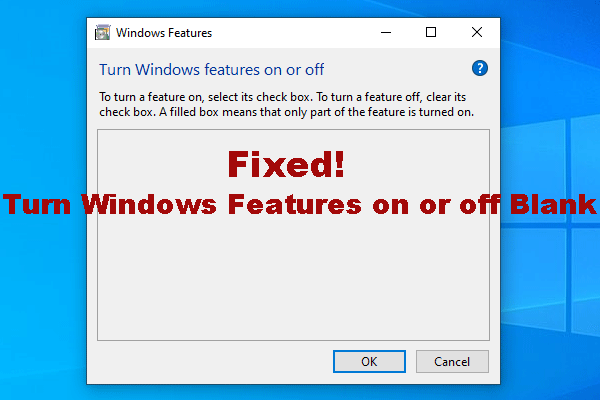 Windows features on or off. Turn Windows features on or off. Open "turn Windows features on or off".