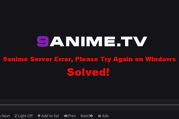 9anime down, not working or throws 'Invalid request' error