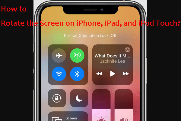 Rotate the screen on your iPhone or iPod touch - Apple Support