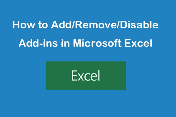 best-excel-add-ins-how-to-add-or-remove-add-ins-in-excel-minitool