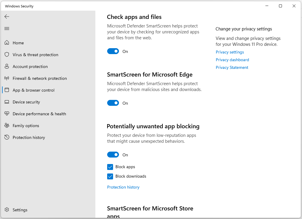 enable or disable SmartScreen