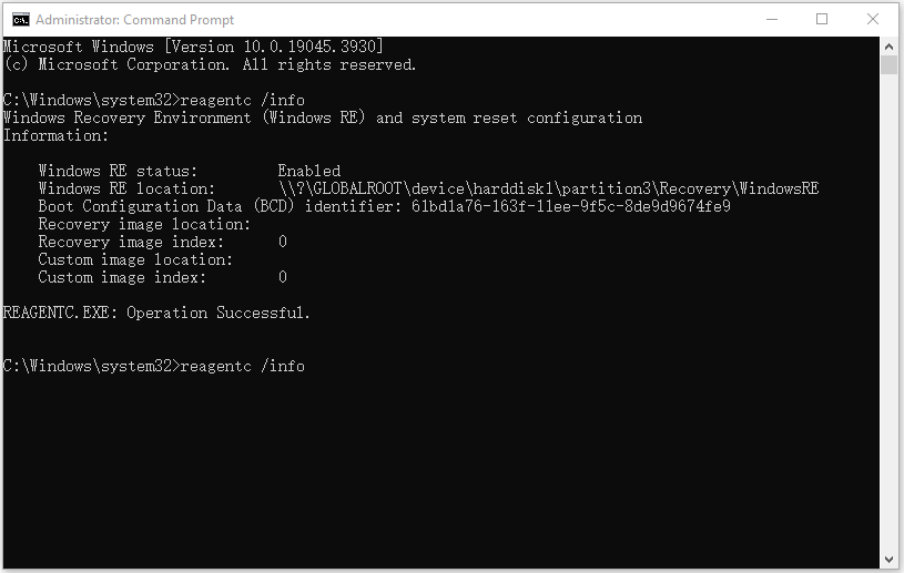 windows 10 command prompt boot commands list