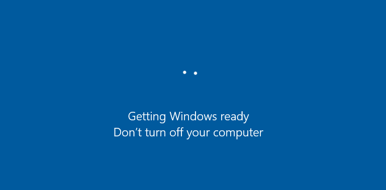 waiting for windows 10