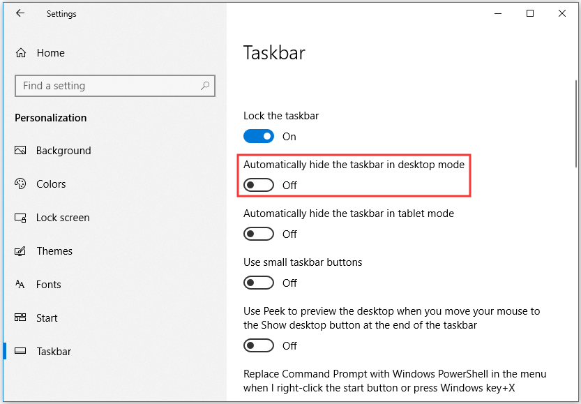 how to fix my windows 10 taskbar