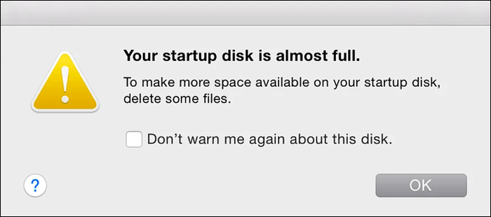 how to clear startup disk on mac