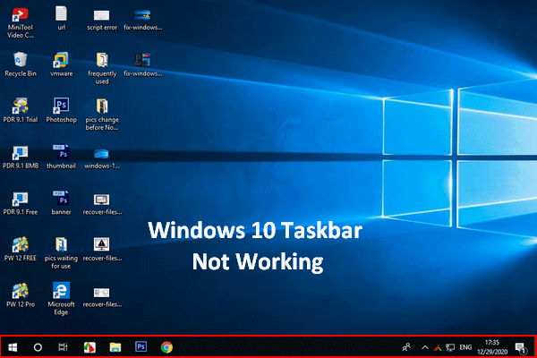 windows start bar stopped loading