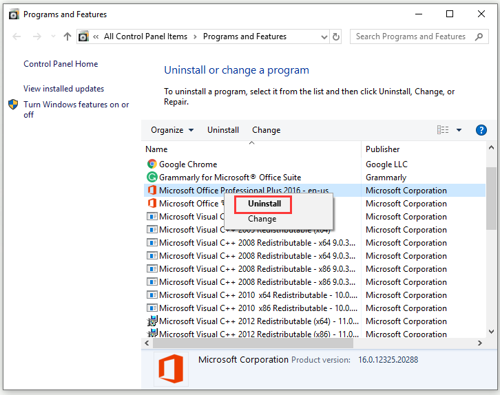 remove office 365 data from windows 10