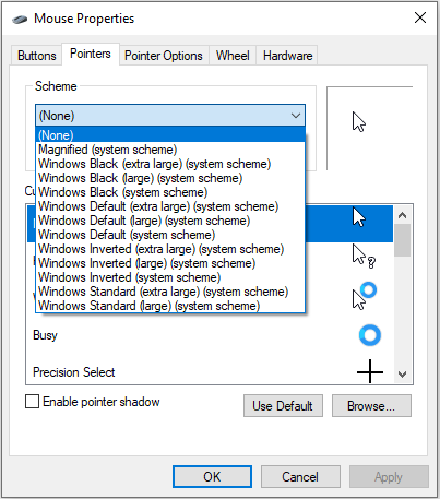 How to Make the Mouse Cursor Easier to See - MiniTool Partition Wizard