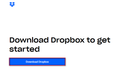 dropbox download failed