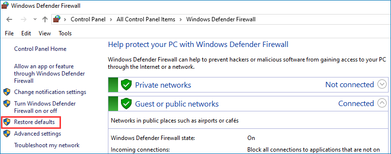 How To Reset Windows Firewall Settings To Default Methods Minitool