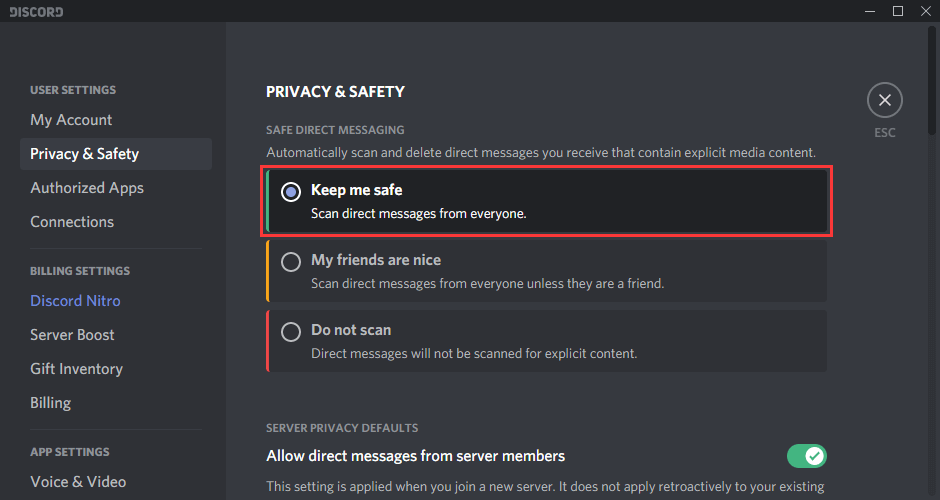 discord terms of service nsfw