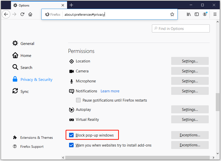 How to Block Pop-up Window on Firefox Browser 