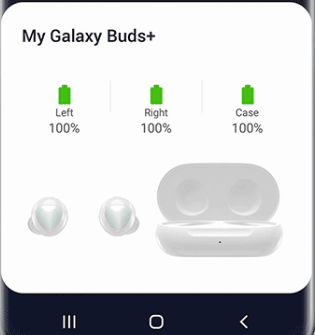 Galaxy Buds are connected with Samsung device