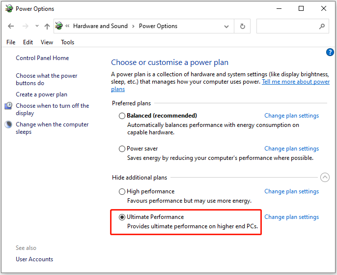 How to Turn on/off Ultimate Performance Plan in Windows 11 - MiniTool