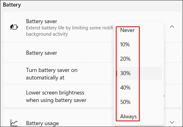 How To Turn On Or Turn Off Battery Saver On Windows 11 Minitool 4474