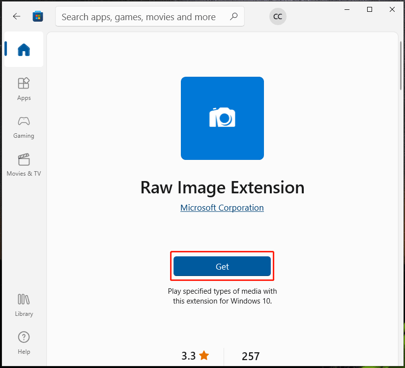 microsoft raw image thumbnailer and viewer windows 7