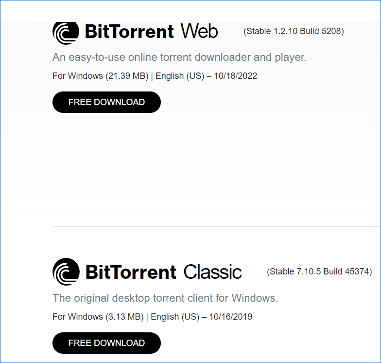 utorrent classic for windows